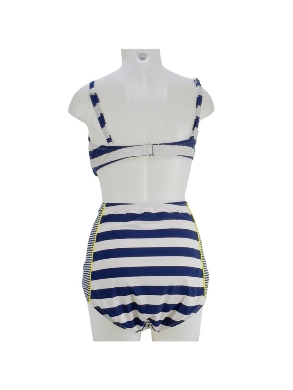 VM Women's Swimsuit Blue White Stripe 2 piece Plus Size 3X - Picture 2 of 9